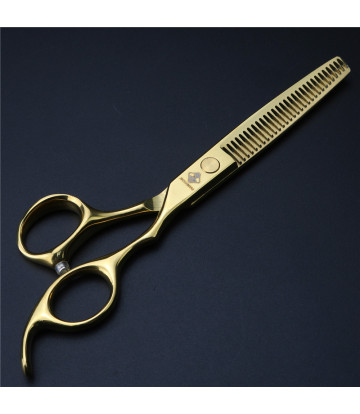 Tesoura de cabelo de aço Dourado